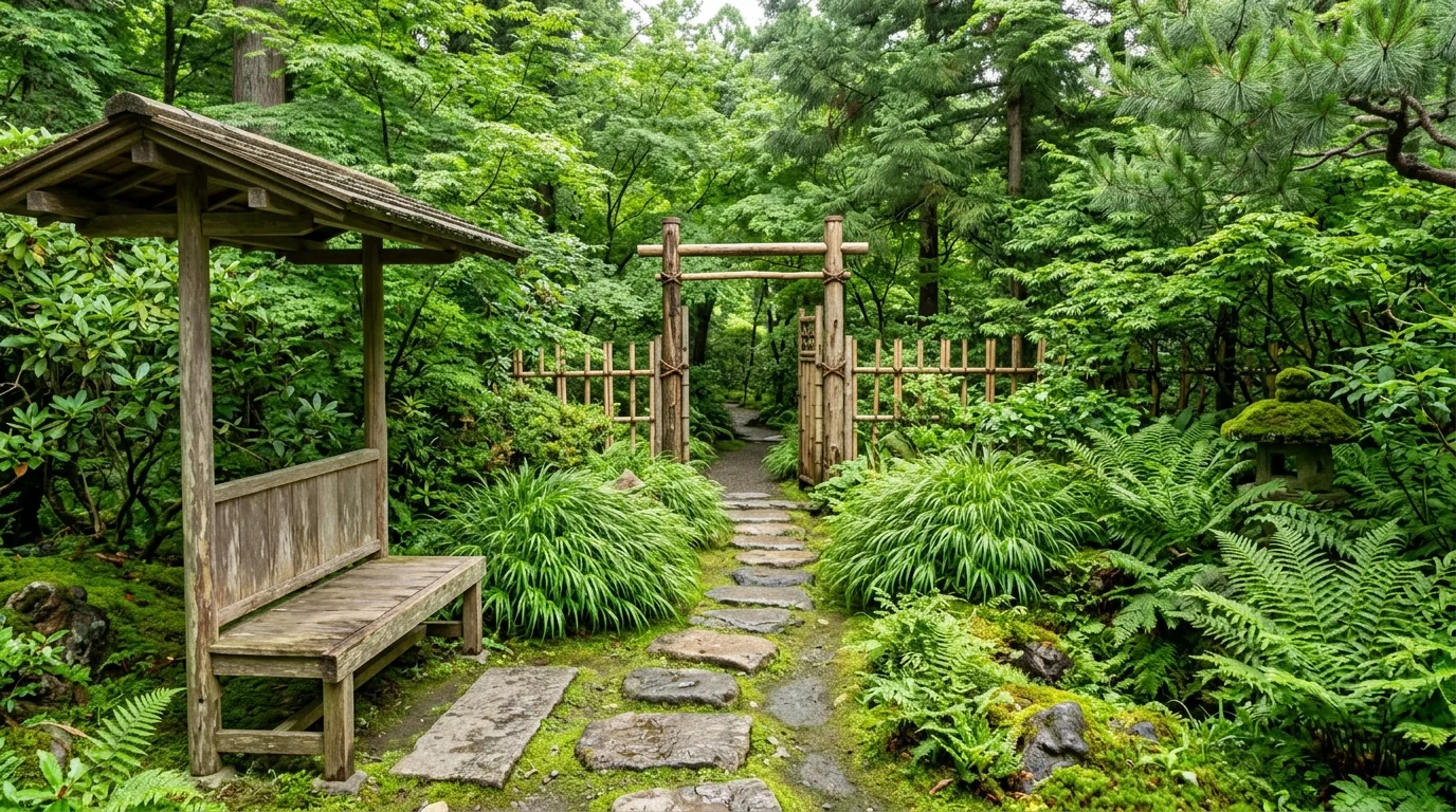Rock and Evergreen Composition